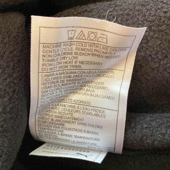 NWT Puma Full Zip Fleece Hoodie Boys Size L (14-16) - Picture 6 of 10